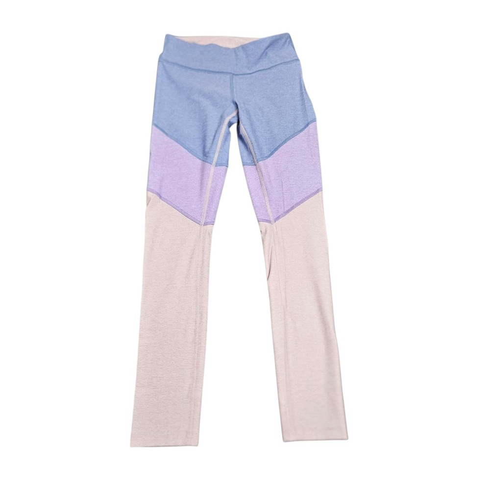 Outdoor Voices 7/8 Leggings Size XS Tri-Color Springs Lilac Lavender Dahlia Gym